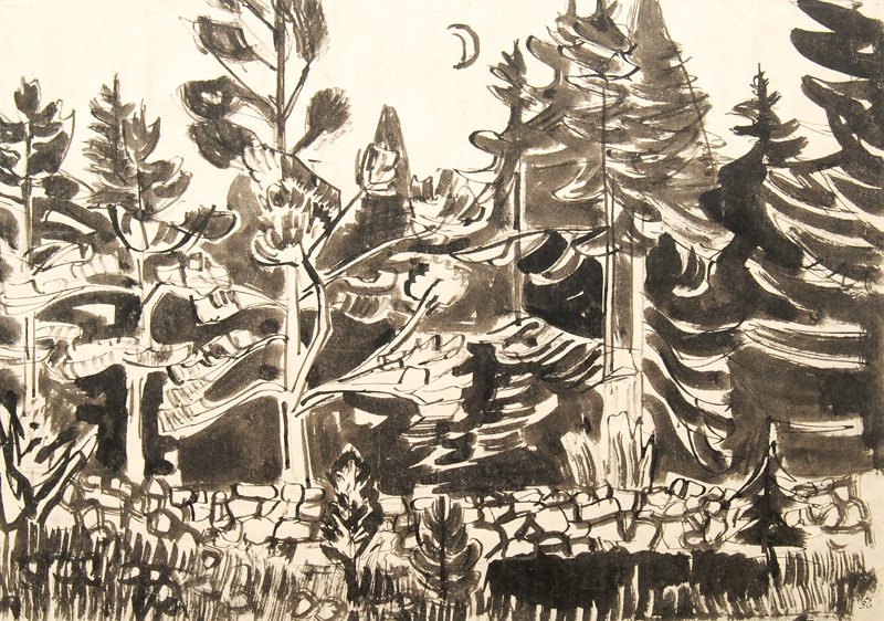 Forest with Crescent