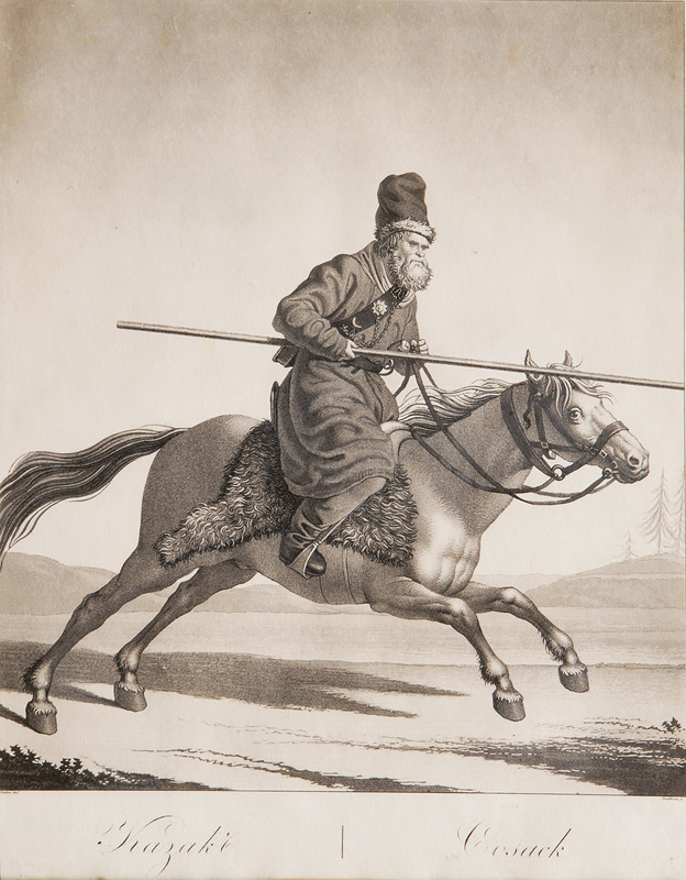 Cossack and Bashkir on Horseback