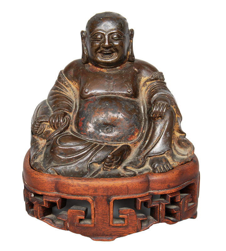 A bronze Bodhisattva Mi-Le-Fo