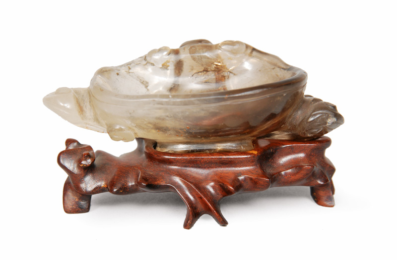 A rock crystal bowl Ling Chih