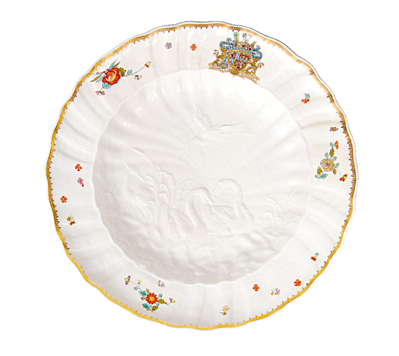 - A rare plate from the swan-service by J. J. Kaendler for Count Brühl A rare plate from the swan-service by J. J. Kaendler for Count Brühl