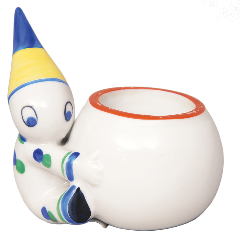 A small vase with harlequin