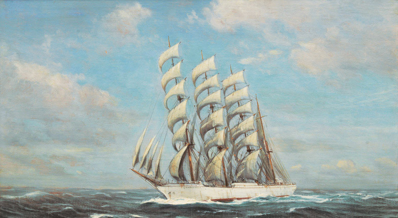 The Herzogin Cecilie under full Sail