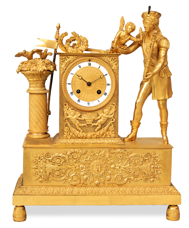 An empire mantle clock