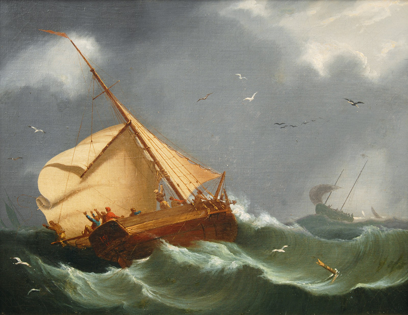 Eugène Isabey - Ship in a Storm Ship in a Storm
