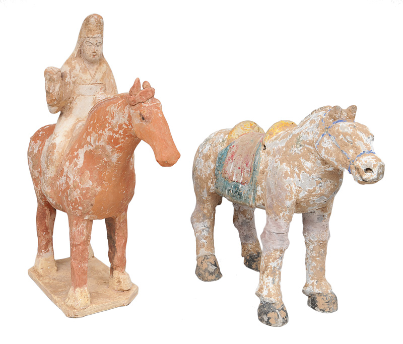 Two horse-figurines