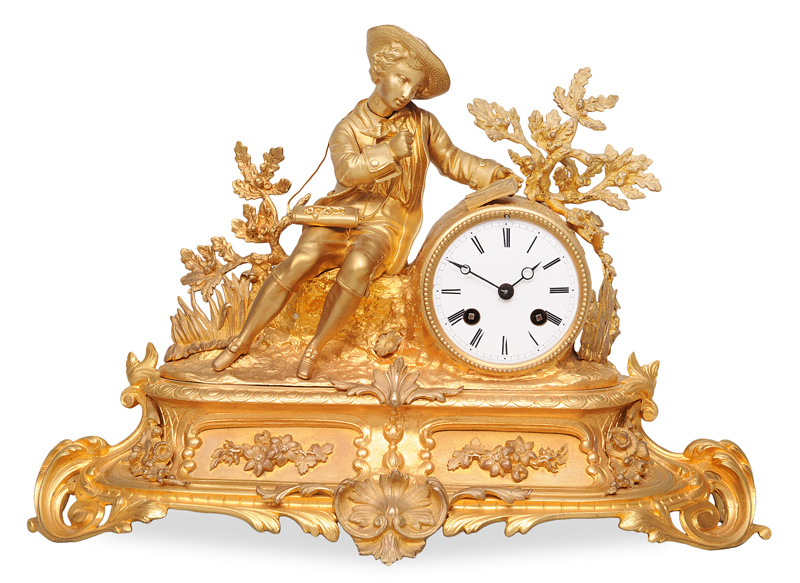A Napoleon-III mantel clock by Vincenti & Cie