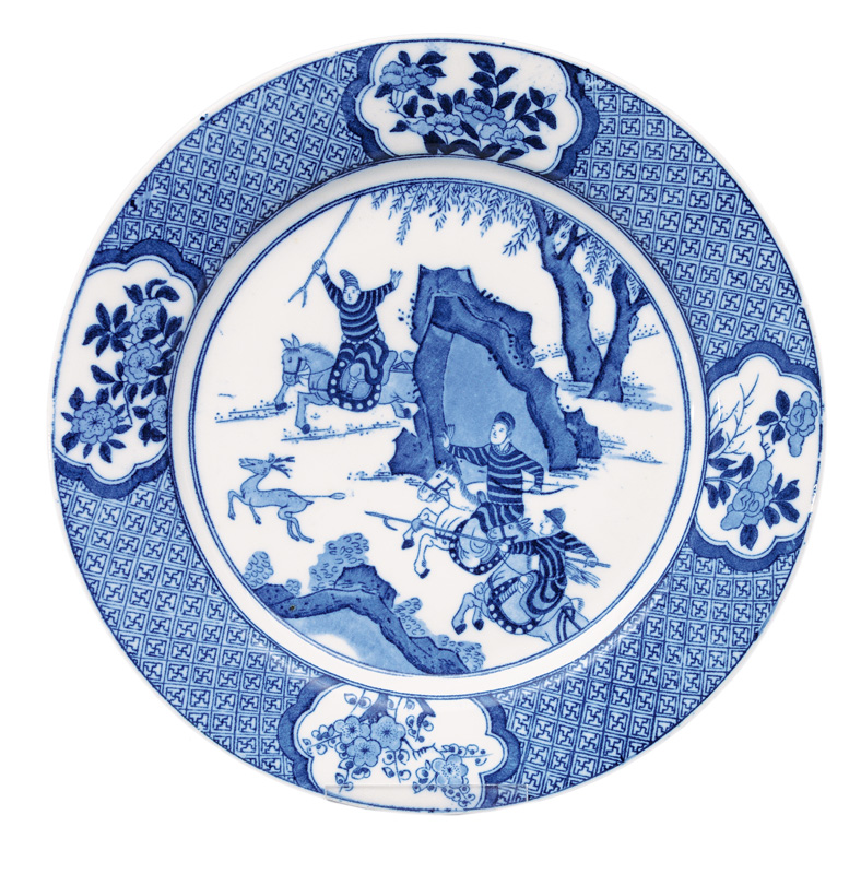 A plate with hunting scene