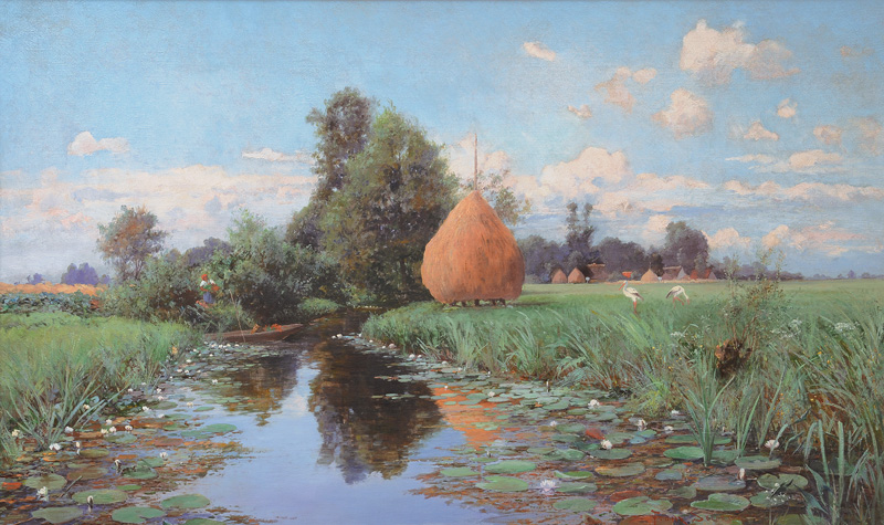Spreewaldlandschaft mit Blick auf Lehde
