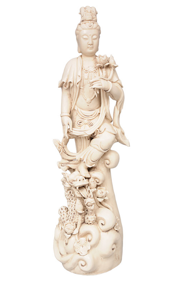 A large Dehua-figurine Guanyin