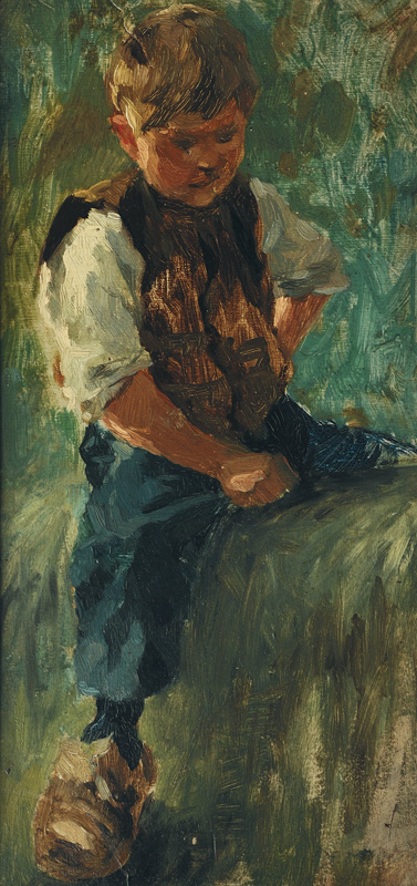 Thomas Herbst - Boy on a Haystack Boy on a Haystack