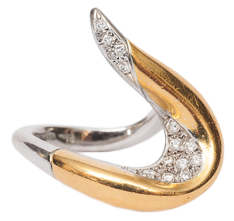 Modernes Brillant-Schmuck-Set mit Ring und Armreif Modernes Brillant-Schmuck-Set mit Ring und Armreif