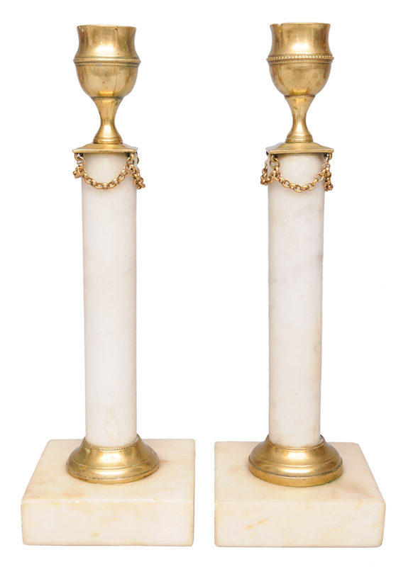 A pair of Gustavian candle sticks