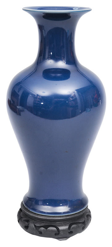 A fine monochrome baluster vase