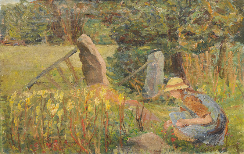 Mädchen im Garten
