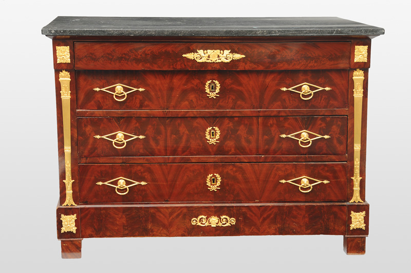 An extraordinary Empire chest of drawers