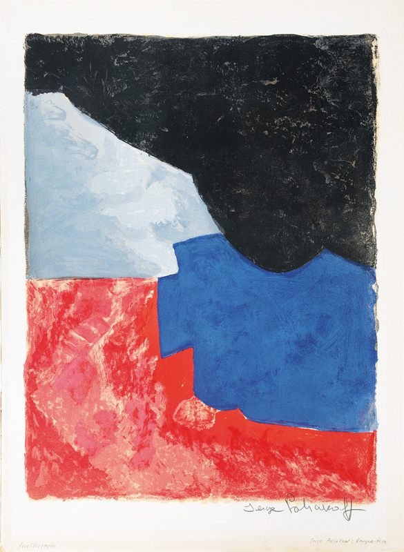 Serge Poliakoff - Composition in Red, Grey and Black Composition in Red, Grey and Black