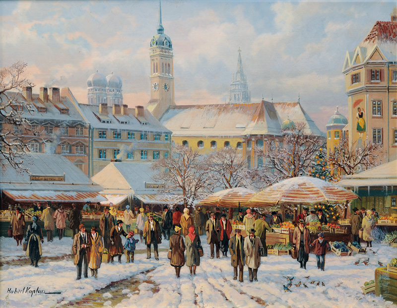 Hubert Kaplan Der Viktualienmarkt In Munchen