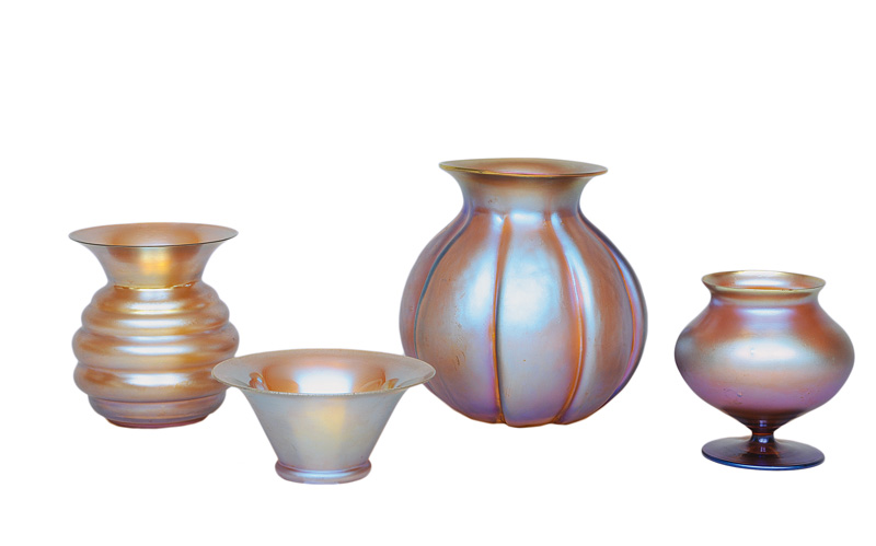 Württembergische Metallwarenfabrik - A set of 4 Myra vases A set of 4 Myra vases