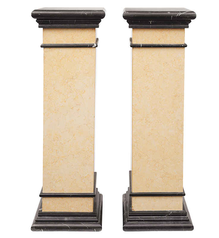 A pair of marble colums