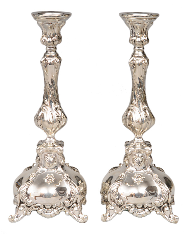 A pair of candlesticks in the style of Baroque