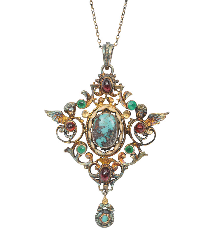 A pendant with putto ornament in renaissance-style