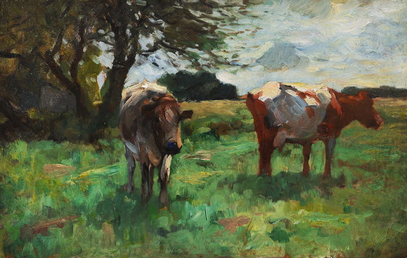 Kunstkarte Kuh auf der Weide Thomas Herbst