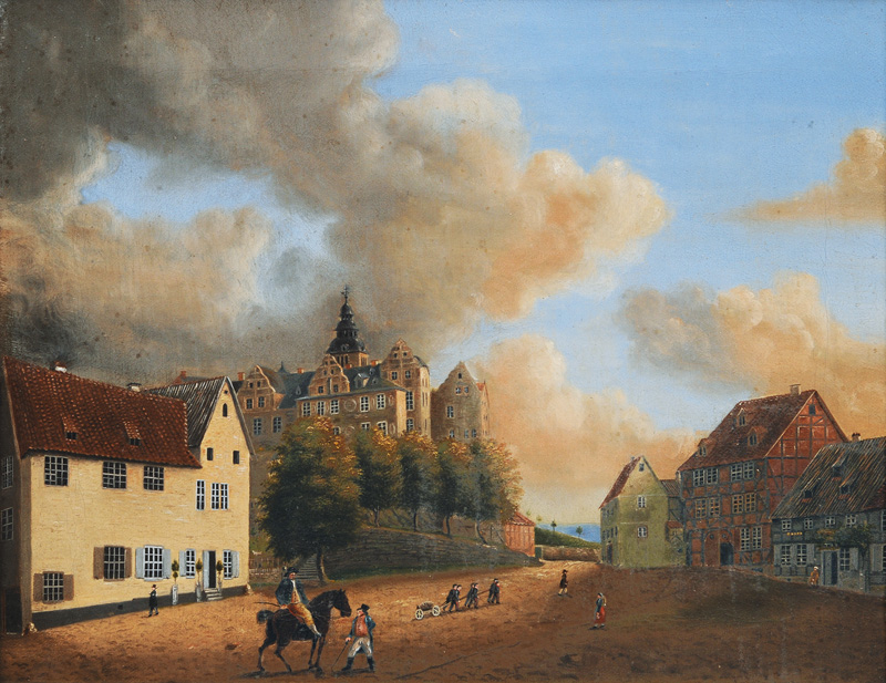 Vor dem Schloß von Quedlinburg
