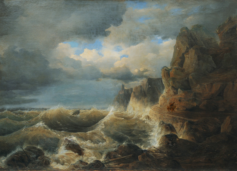 Johann Baptist Weiß - Stormy Coast Stormy Coast