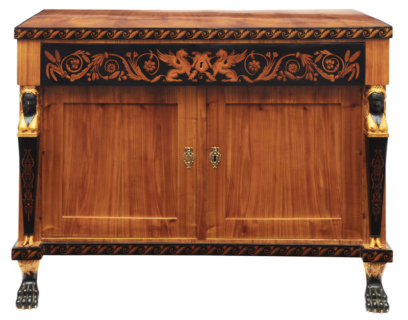 A Biedermeier chest of drawers