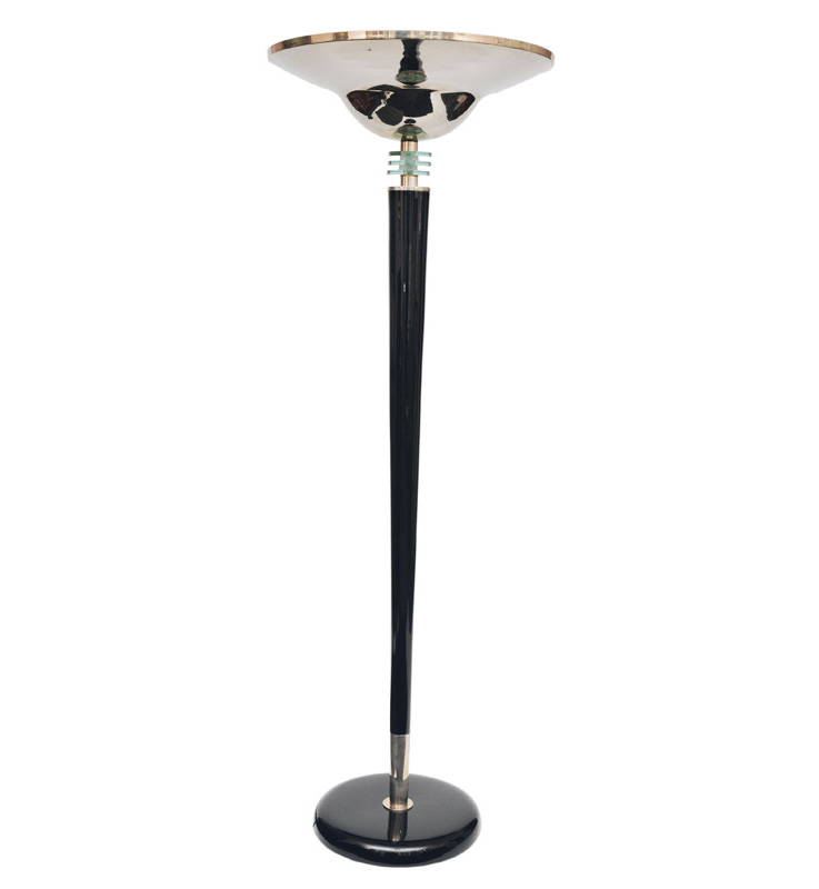 An Art Deco floor lamp