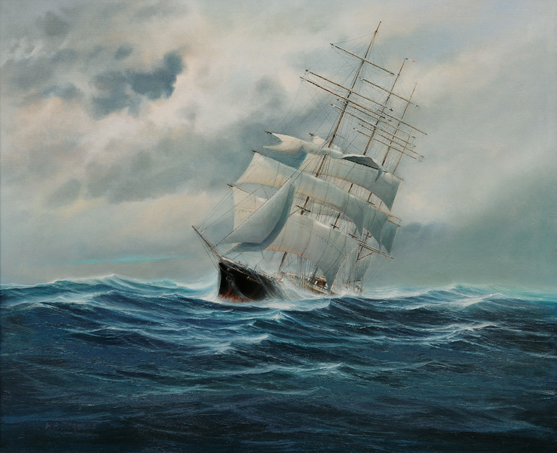 Hans Peter Jürgens - The Priwall in choppy Sea The Priwall in choppy Sea