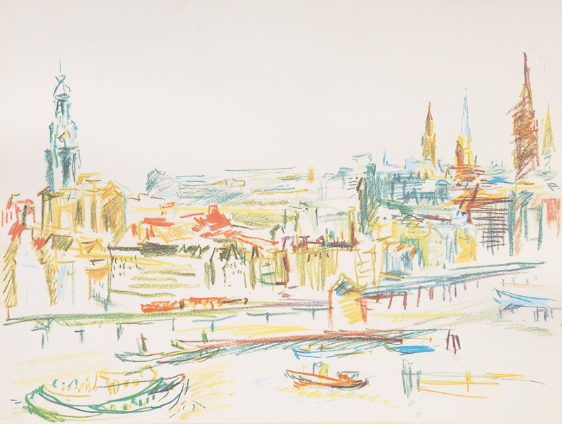 Oskar Kokoschka - Hamburg seen from the Port Hamburg seen from the Port