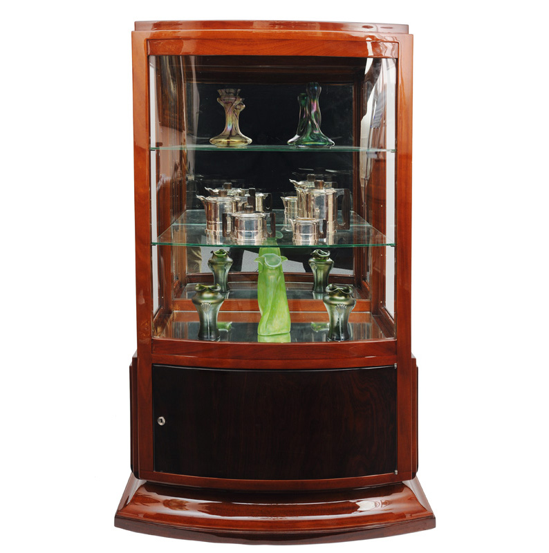 An Art Deco glass cabinet