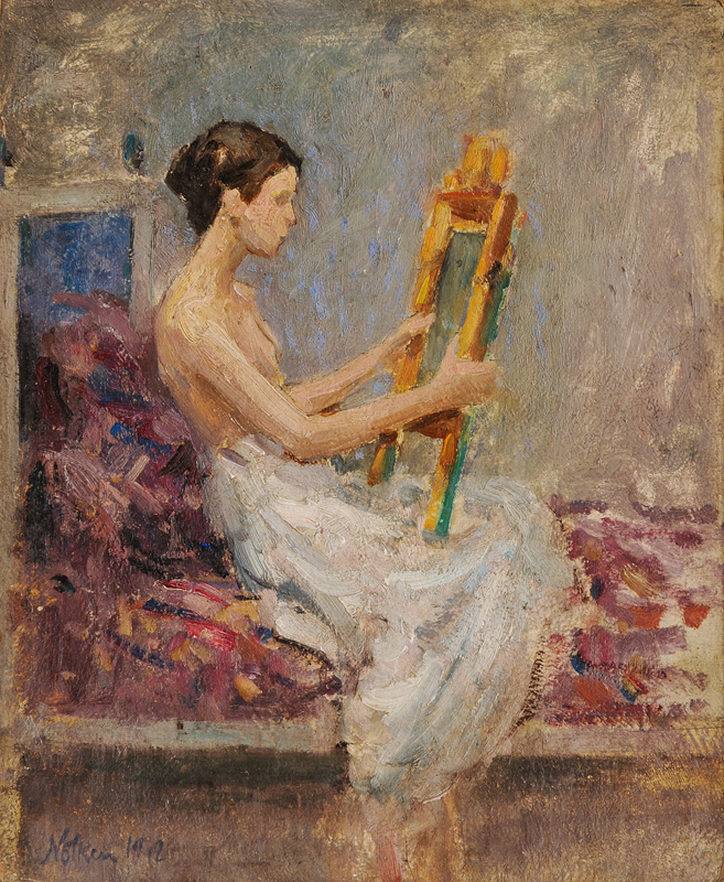 Franz Nölken - Frau mit Spiegel Frau mit Spiegel