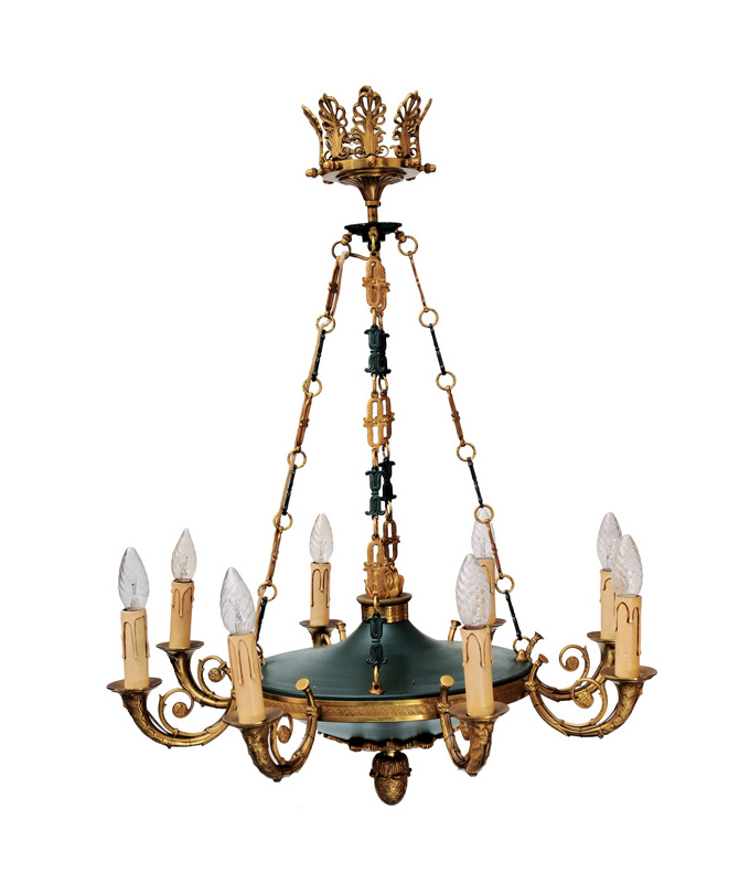 A ceiling light in the style of Napoleon III