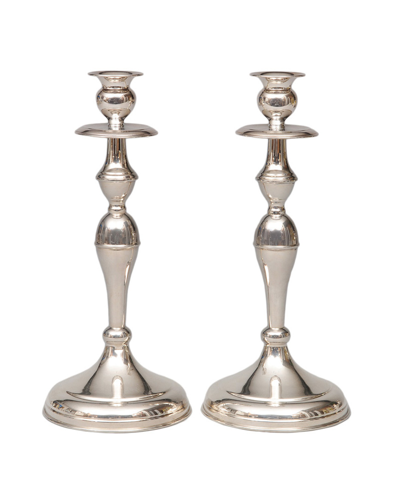 A pair of candlesticks in the style of Biedermeier