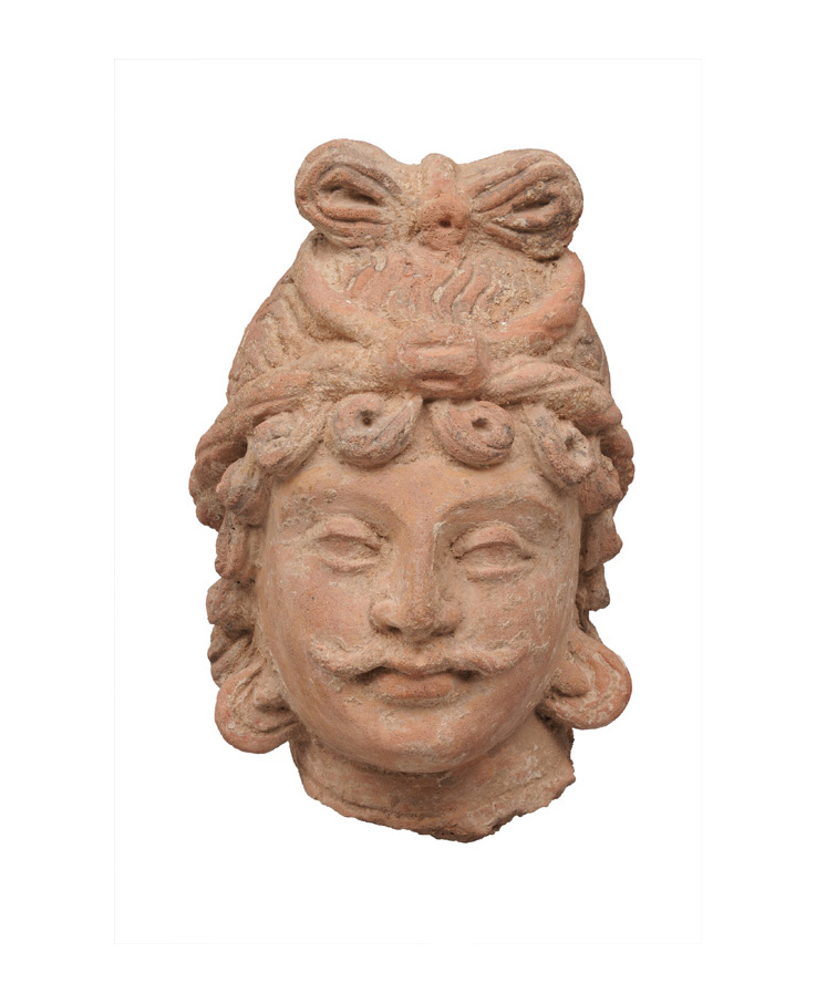 A Gandhara head of a bodhisattva
