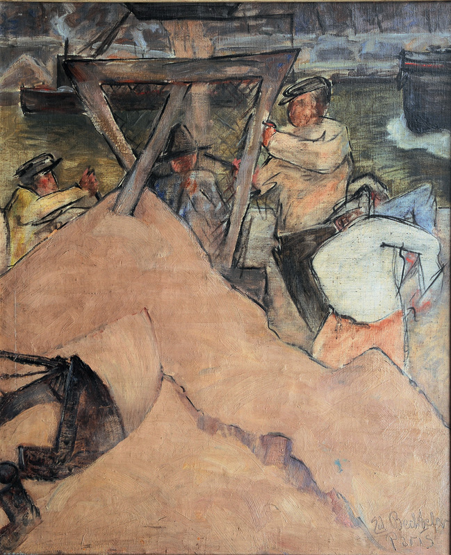 Eduard Bechteler - Arbeiter im Sandhafen Arbeiter im Sandhafen