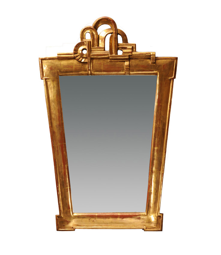 A gilded Art-Déco mirror