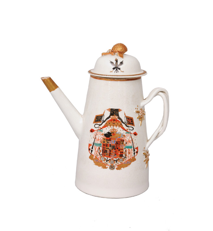 An important Chinese export coffee pot with Prussian coat of arms