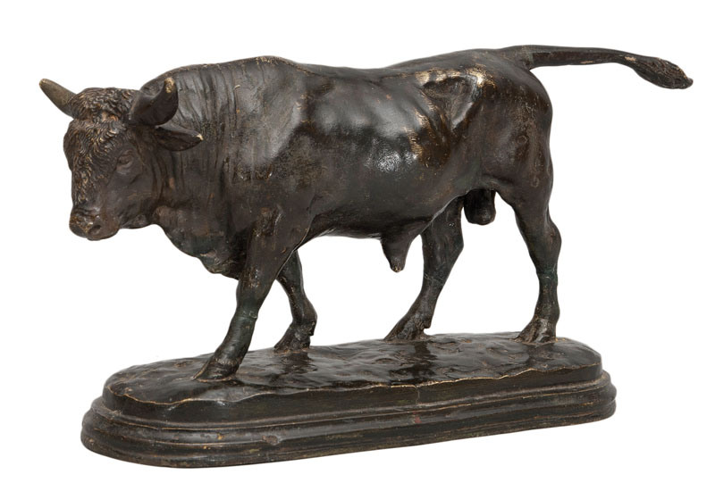 A bronze figure 'Bull'