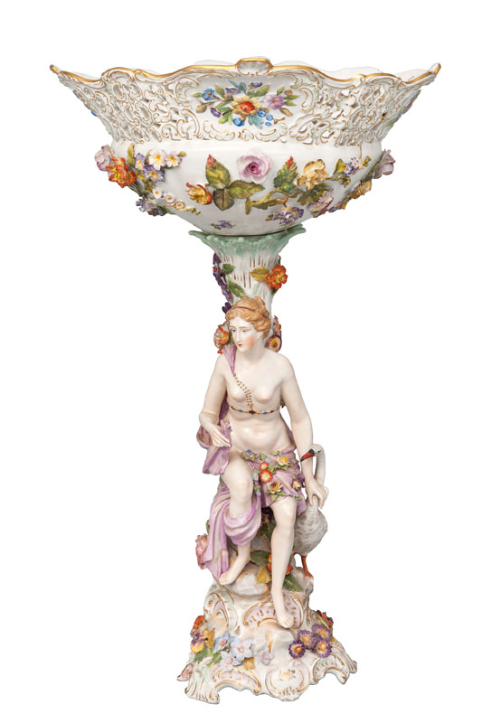 Imposanter Tafelaufsatz 'Leda mit dem Schwan' Imposanter Tafelaufsatz 'Leda mit dem Schwan'
