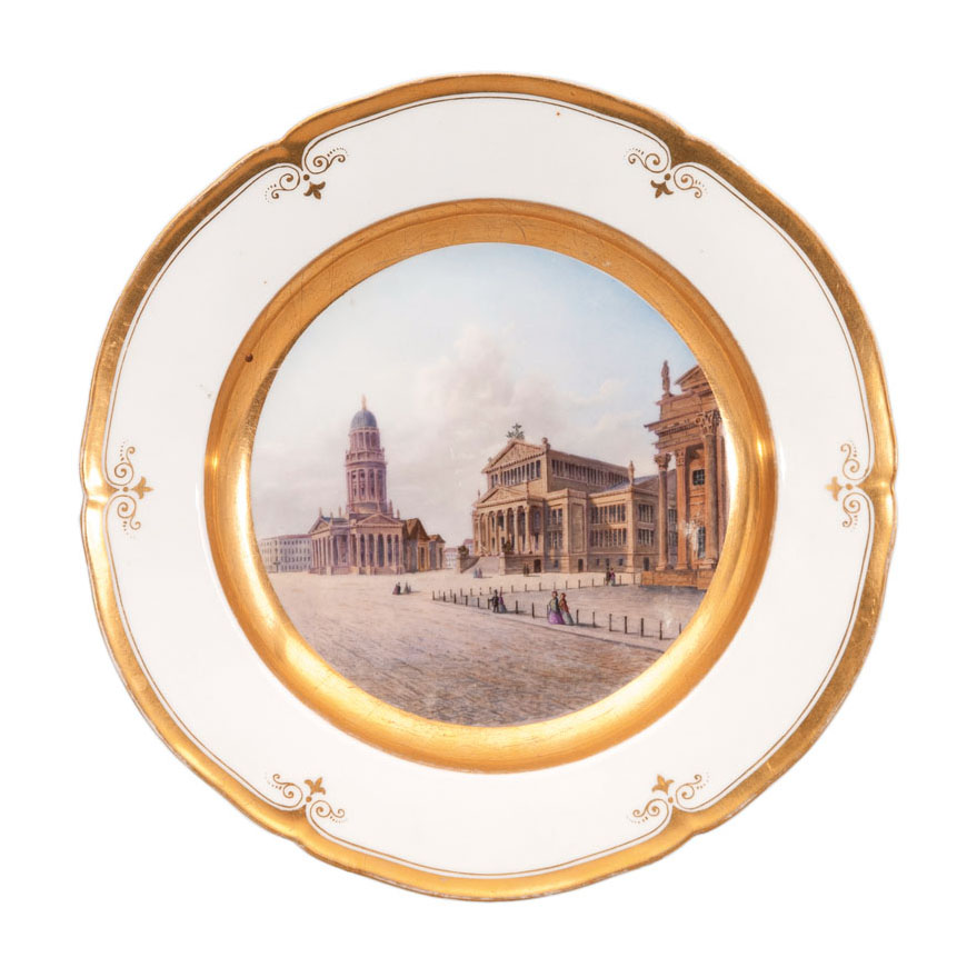 A topographical plate 'The Berlin theatre with Gendarmenmarkt and German cathedral' A topographical plate 'The Berlin theatre with Gendarmenmarkt and German cathedral'