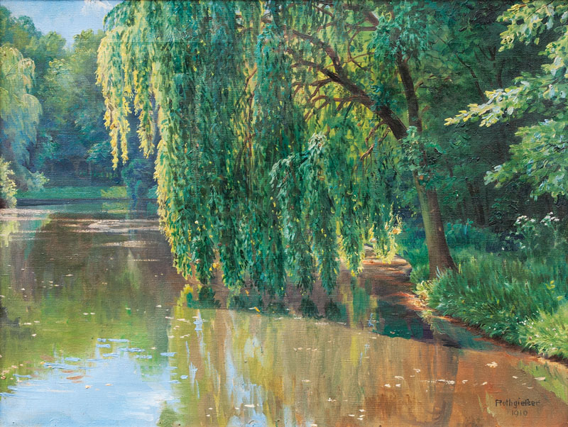 Willows at a Hamburg Pond