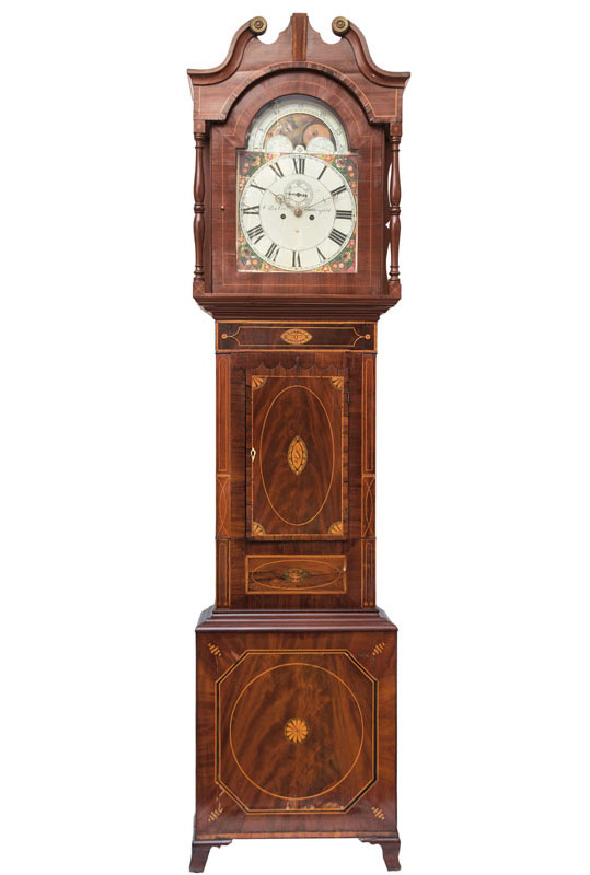 A large Georgian longcase clock