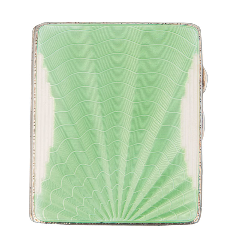 A business card case with enamel decor