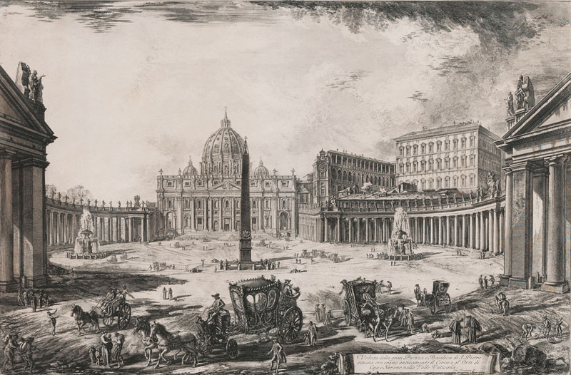 Giovanni Battista Piranesi - Veduta della gran Piazza e Basilica di S. Pietro Veduta della gran Piazza e Basilica di S. Pietro