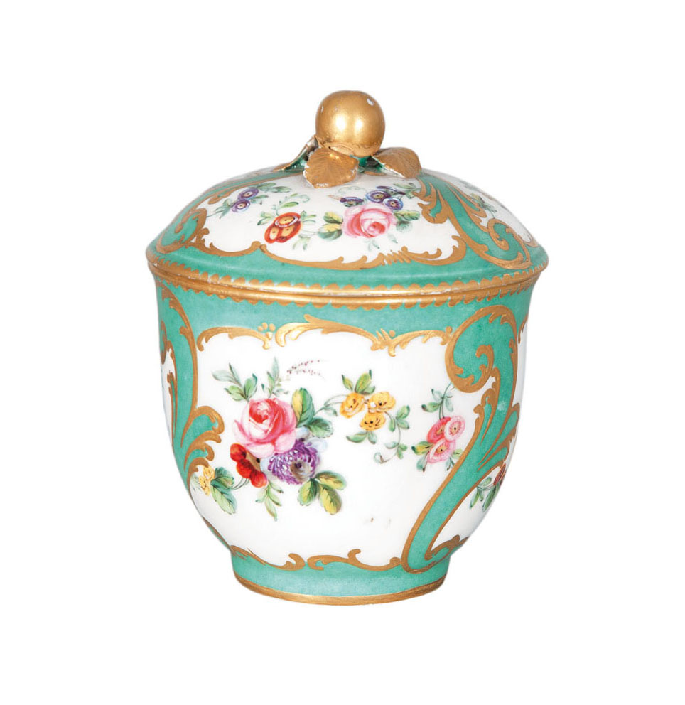 A cover box with flower painting