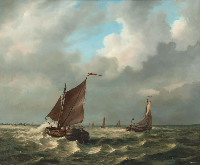 Ships off the Dutch Coast
